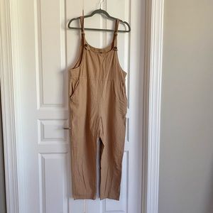 Cotton On tan overalls, size XL